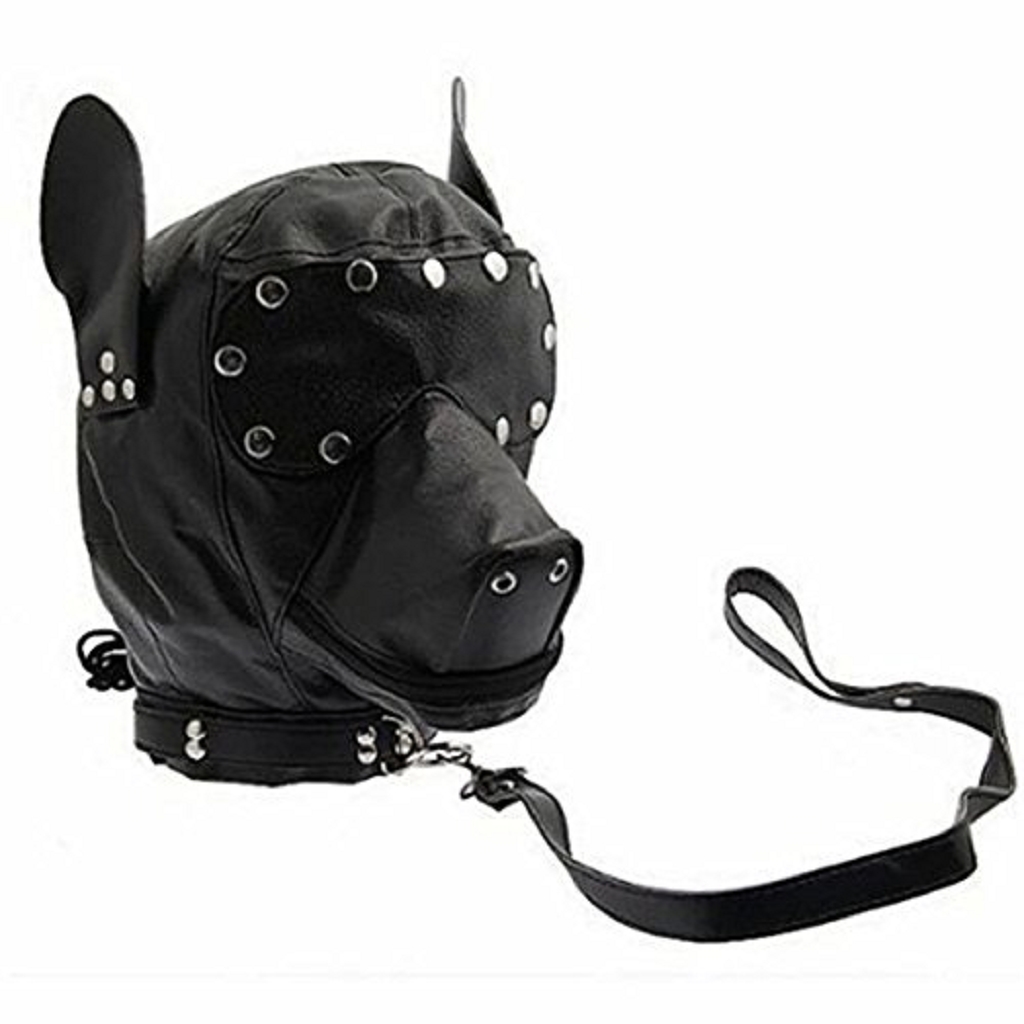 GREENPINECONE Bondage BDSM Hund Maske. Kopf Maske mit Mund