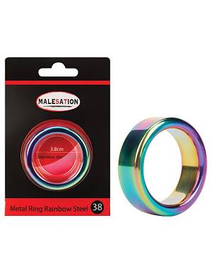 Malesation - Metal Ring Rainbow Steel 38
