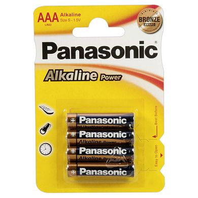 Batterie Panasonic Alkaline Micro AAA 4er
