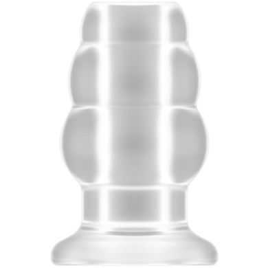 10,2 x 5,7 cm Medium Hollow Tunnel Butt Plug 4inch transparent