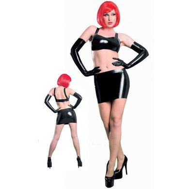 FANTASY Latex Minirock schwarz