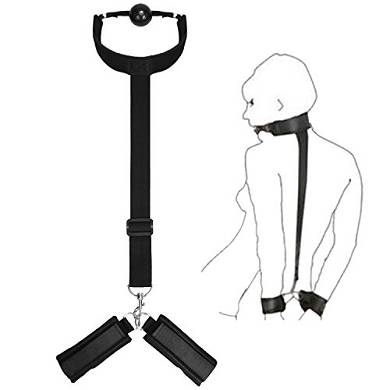 Schwarz Handschellen Ball Gag Mundschlegel Fetisch Slave Solide Ball Gag Bondage Sm Vollko