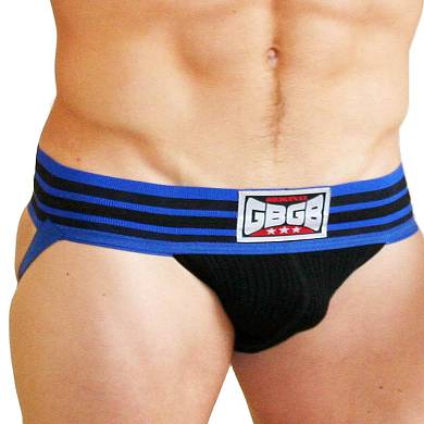 GBGB Varsity Jock Underwear Jockstrap Black/Royal