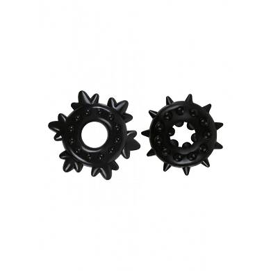 Renegade - "Spike Rings" Penisringe - in Schwarz