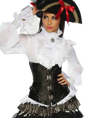 Steampunk Piraten Unterbrust Korsett
