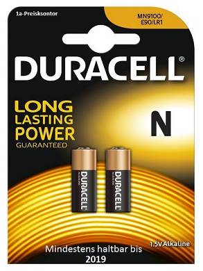 2x Batterie N Lady Duracell Alkaline 1,5V MHD_2019 - LR1 E90 MN9100 KN AM-5/LR-1