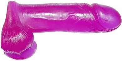 SI IGNITE Thick Cock mit Balls. 23 cm (9 in). Lila