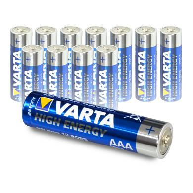 12x Varta AAA High Energy Micro LR03 Batterie - 1200mAh 1,5V Alkaline 12 Stck