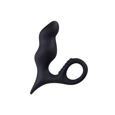 Analplug Lusthaken schwarz, 10 x 3,5 cm