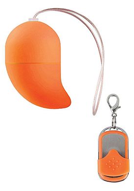 Shots Toys 10 Speed Remote Vibrating G-Spot Egg Small - Orange