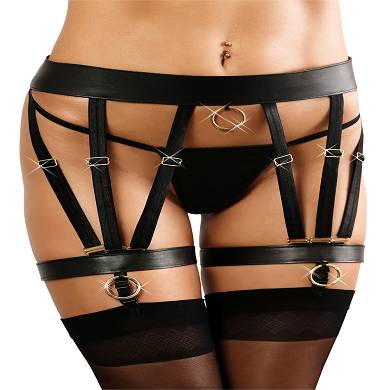 Kunstleder Strapsgrtel mit Riemen