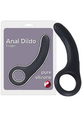 13,5 x 2,5 cm Anal Dildo Finger Silikon schwarz