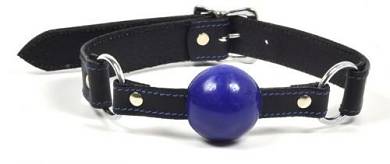 Ballknebel royal blau leder