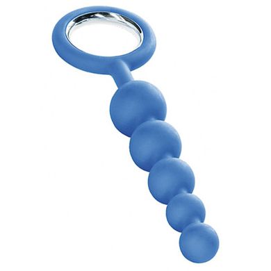 15 x 1,5 - 3 cm Analkugeln -Ride It Up- Silikon blue