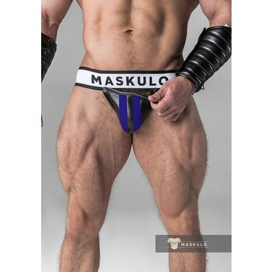 MASKULO - Fetish Jockstrap - Detachable codpiece - Black/Blue