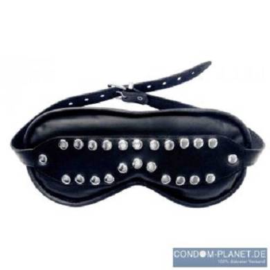 XXdreamSToys Leder-Augenmaske mit Nieten schwarz