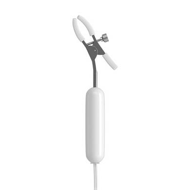 iSex USB Vibrierende Nippelklemme in Wei