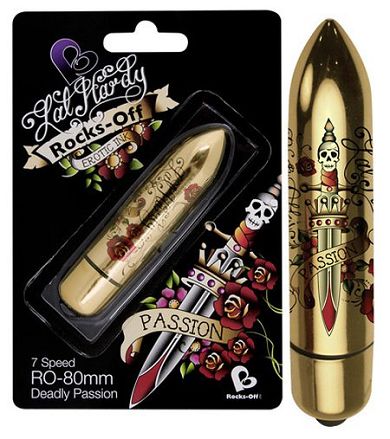Mini-Vibrator mit Deadly Passion-Tattoo - 8 cm lang