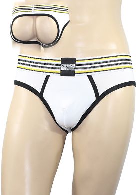 Barcode Gustavo Backless Brief white/black/yellow