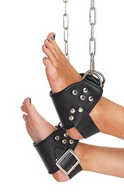 Erotic Fashion ra7640 Manschetten. schwarz Leder Verstellbar. 1er-Pack (1 x 1 Stück)