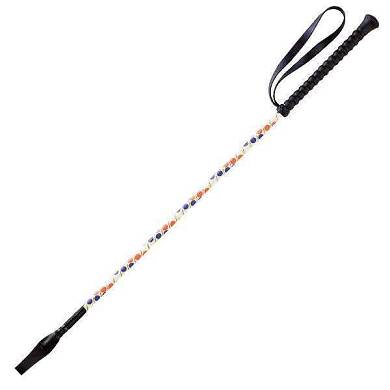 WHIP&GO "Fun Pnktchen" Reitgerte, gelb, bunte Punkte, 65 cm