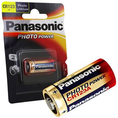 2x CR123A Foto-Batterie Lithium CR123 Photo Batterien von PANASONIC Blisterpack