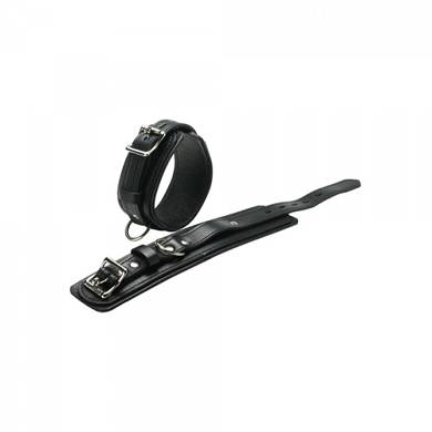 Premium Leder Fesseln - in Schwarz