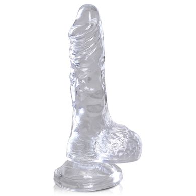 King Cock realistischer Dildo mit Hoden - Klar 4