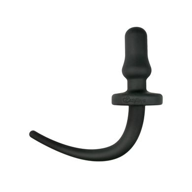 10,5 x 4,6 cm Silicone Butt Plug mit Schwanz schwarz - Plumpy large