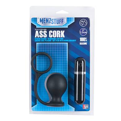 Menzstuff Vibrierender Buttplug in Schwarz
