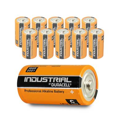 10 x Duracell Baby C Industrial LR14 UM2 MN1400 Batterie 1,5V Alkaline 10 St