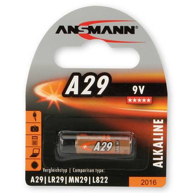 1x ANSMANN Alkaline Batterie A29 9V, MN29, 29A, LR29, 1510-0008