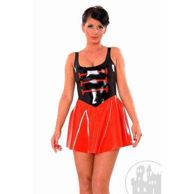 Latexminikleid mit Tellerrock