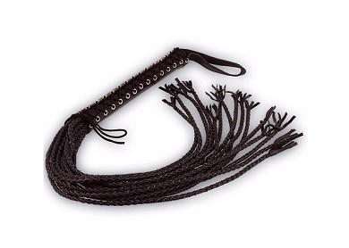 Leder Peitsche 13 Strang BLACK
