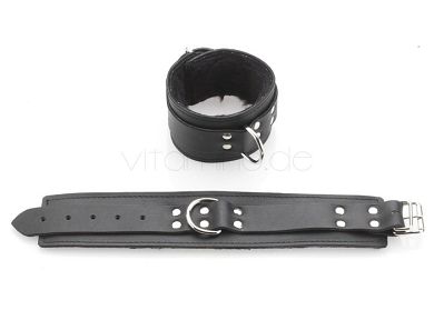 Spartacus Black Fur Ankle Restraints - Fufesseln