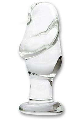 15 x 5,4 cm Raging Stallion Helmet Head Glass Plug XX-large clear
