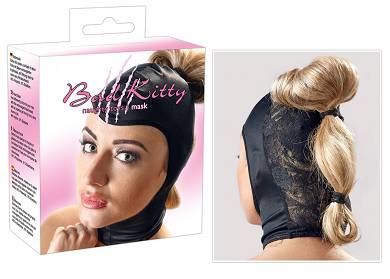 Ponytail-Kopfmaske, Schwarz