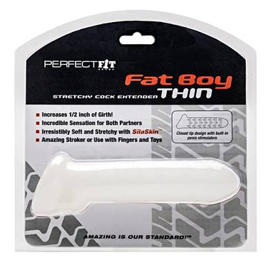 Fat Boy SilaSkin Cock Sheath Extender Thin ? Clear