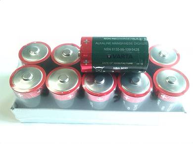 10 Stück Varta Alkaline Batterien LR20 1,5Volt Batterie Mono
