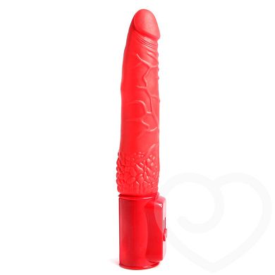Red Hot stoender Vibrator - 19 cm
