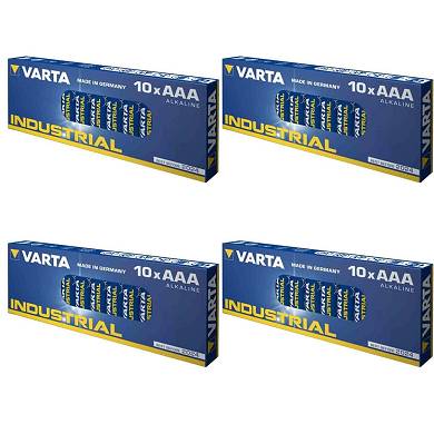 40 x Varta 04003 Batterien Alkaline, Micro, AAA, LR03, 1.5V, Industrial, Box