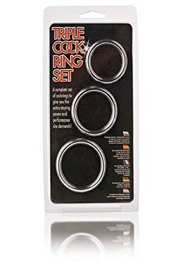 SEVEN CREATIONS 3 Penisringe aus Chromstahl