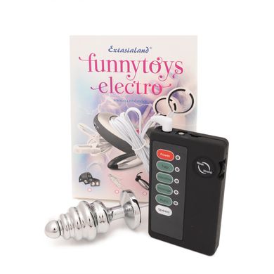  Elektro Analdildo Vibe Anal Plug Reizstromgert aus Stahl Butt Plug in Tannenbaumform