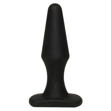 Kleine schwarzer Analplug mit Standfu