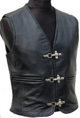 Lederweste Weste aus Leder Kutte Leder Biker Motorrad Clubweste Club