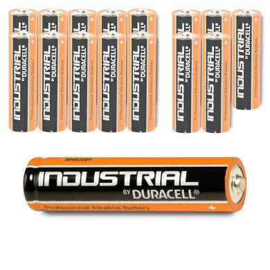 16 x DURACELL AAA Micro Alkaline LR03 Batterie MN2400 1,5V Industrial 16 Stück