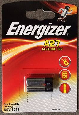 2er Pack Alkaline Batterie Energizer 12V Volt A27 27A MN27 8LR50