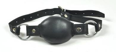 Ballknebel & Mundknebel schwarz aus Leder
