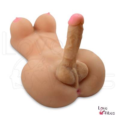 Zweigeschlechtlicher Torso-Masturbator Penis, Anus & Brste
