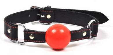Ballknebel rot aus Leder